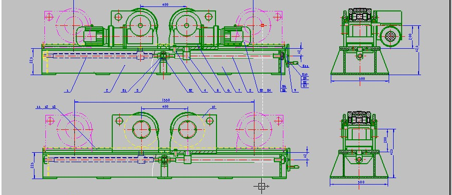可調(diào)式滾輪架電路 附圖